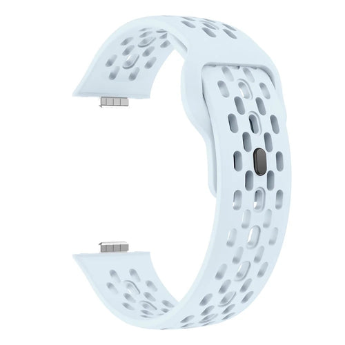 For Huawei Watch Fit 4  /  Fit 3 Watch Band Holes Design Silicone Wrist Strap - Baby Blue - 1