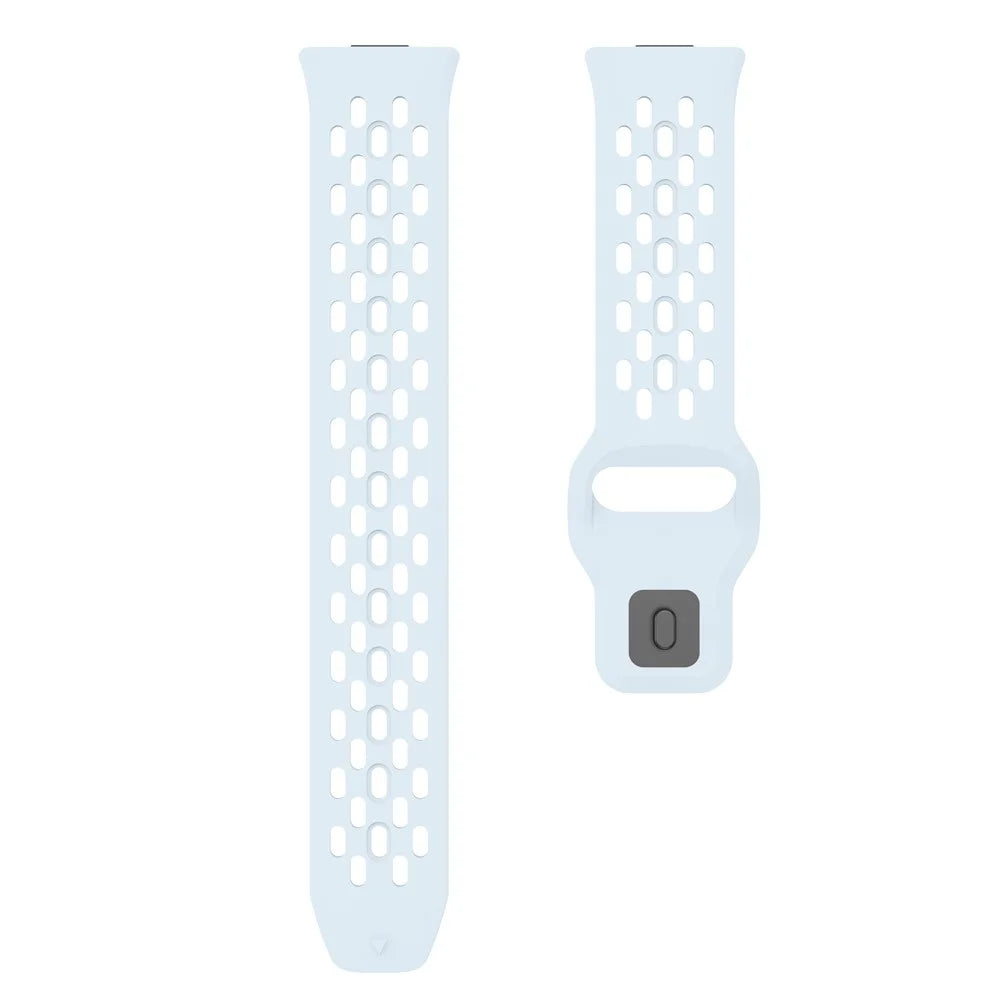 For Huawei Watch Fit 4  /  Fit 3 Watch Band Holes Design Silicone Wrist Strap - Baby Blue - 4