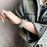 For Samsung Galaxy Watch7 44mm  /  40mm Watch Band 20mm Braided Checkered Pattern Leather Wrist Strap - Light Grey - 3