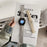 For Samsung Galaxy Watch7 44mm  /  40mm Watch Band 20mm Braided Checkered Pattern Leather Wrist Strap - Light Grey - 4