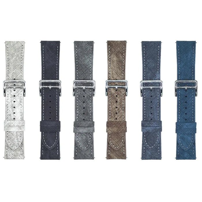 For Huawei Watch GT 5 46mm Bands Universal 22mm Adjustable Leather Watchband Wrist Strap - Bright Blue - 7