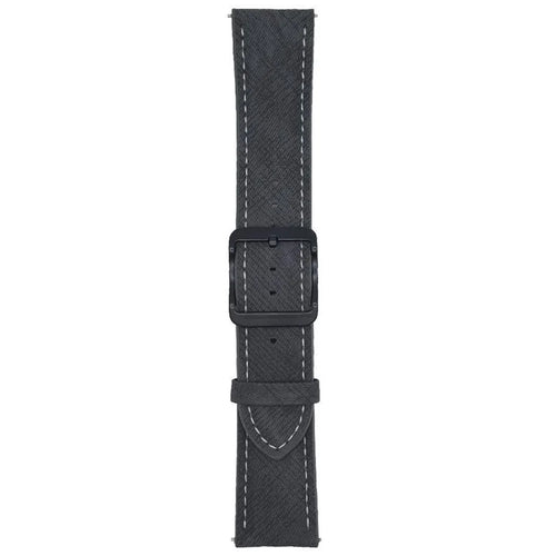 Double Loop Buckle Leather Band For Huawei Watch GT 5 41mm Watch Bands Universal 18mm Wrist Strap - Black - 1