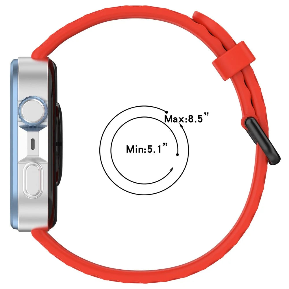 Silicone Strap with Black Buckle for Huawei Watch Fit 4 Pro / 4 / 3 Breathable Watch Band - Orange - 6