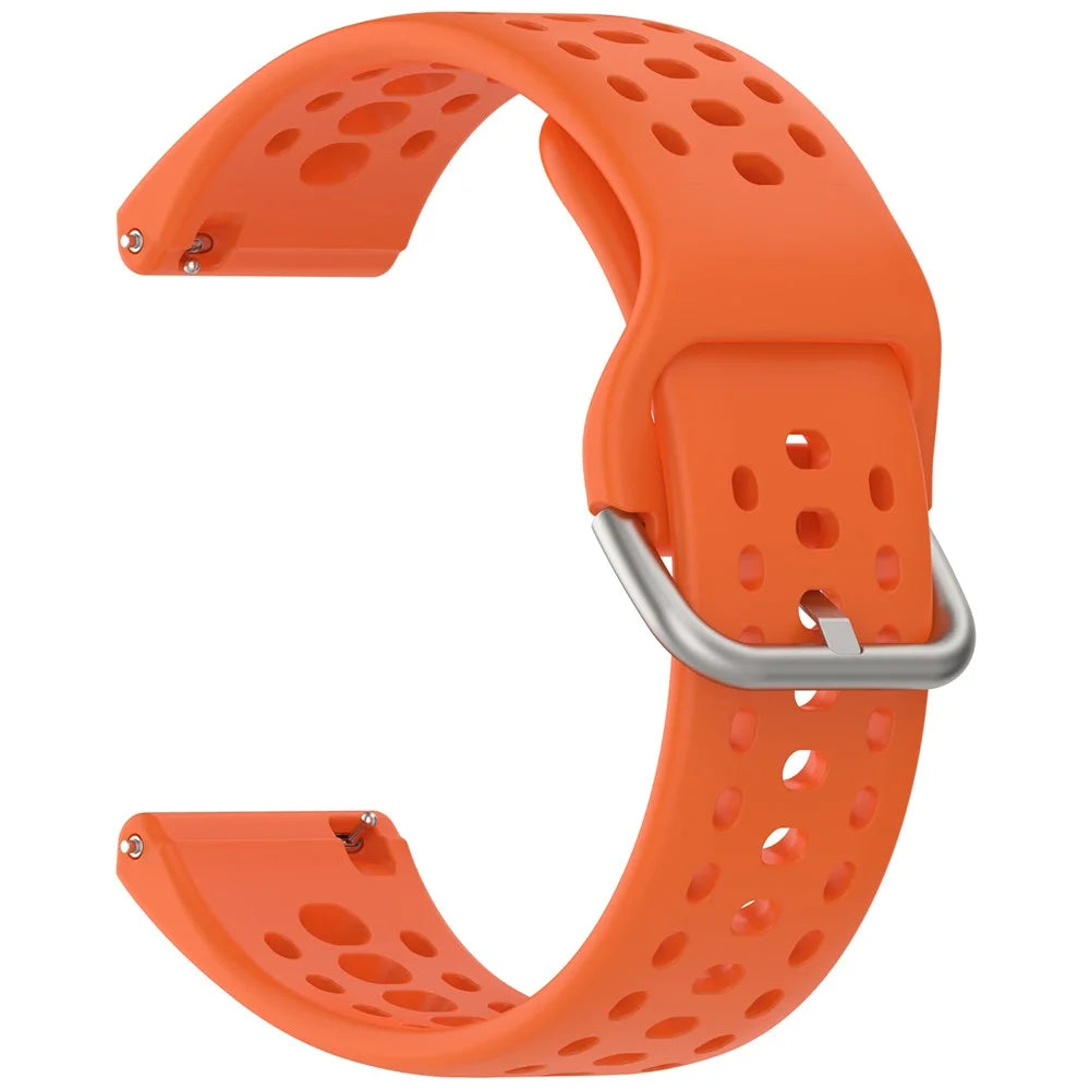 For Huami Amazfit Bip 6 (A2435) Silicone Strap Multi Hole Design Smart Watch Band - Orange - 1