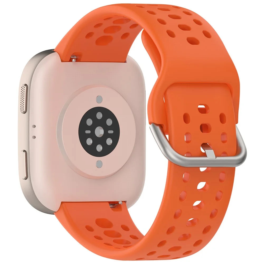 For Huami Amazfit Bip 6 (A2435) Silicone Strap Multi Hole Design Smart Watch Band - Orange - 2