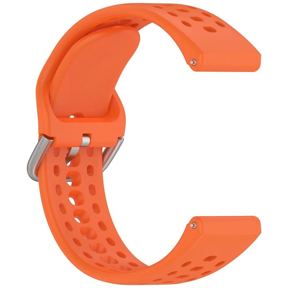 For Huami Amazfit Bip 6 (A2435) Silicone Strap Multi Hole Design Smart Watch Band - Orange - 4