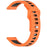 For Garmin Venu 3 Silicone Watch Band 22mm Horizontal Stripe Reverse Buckle Wrist Strap - Orange+Black - 1