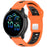 For Garmin Venu 3 Silicone Watch Band 22mm Horizontal Stripe Reverse Buckle Wrist Strap - Orange+Black - 4