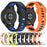 For Garmin Venu 3 Silicone Watch Band 22mm Horizontal Stripe Reverse Buckle Wrist Strap - Orange+Black - 5