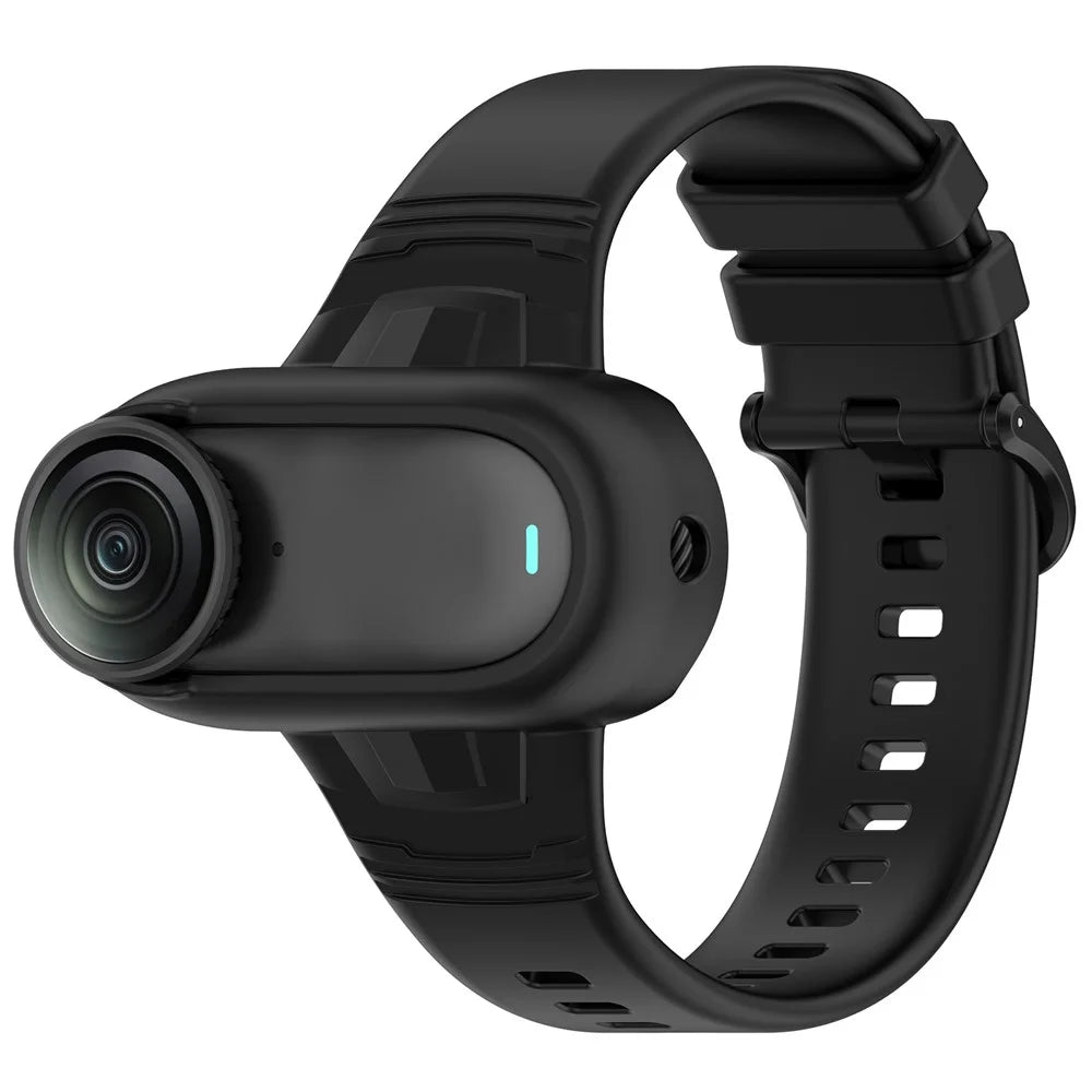 Wristband Protective Case for Insta360 GO 3 / 3S / 2 Silicone Integrated Watch Strap Camera Frame - Black - 3