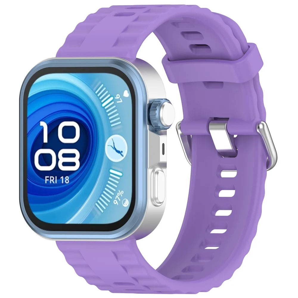 Watch Band for Huawei Watch Fit 4 / Fit 4 Pro / Fit 3 Silicone Sports Replacement Strap - Lilac Purple - 3