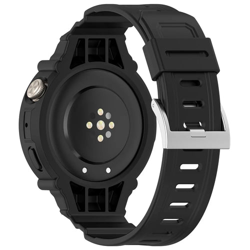 For vivo Watch 5 / Watch 3 Silicone Wrist Strap with Integrated Watch Case - Black - 1