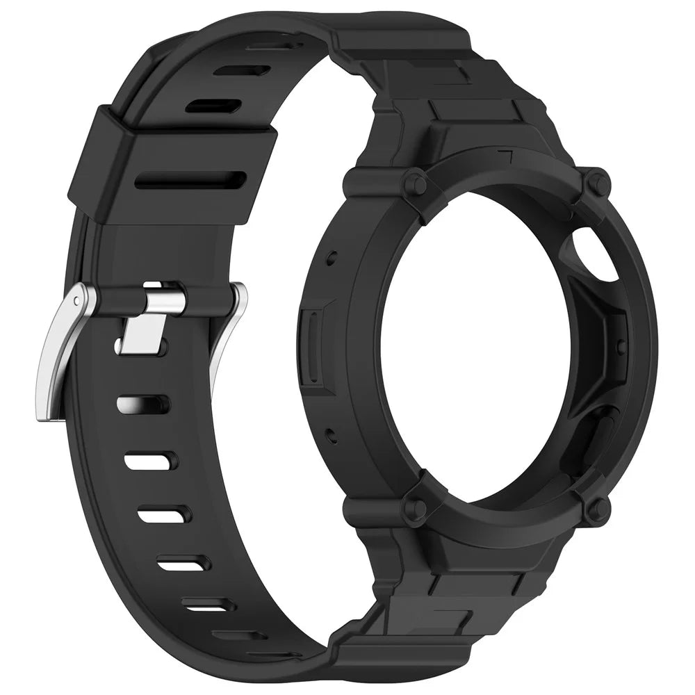 For vivo Watch 5 / Watch 3 Silicone Wrist Strap with Integrated Watch Case - Black - 3