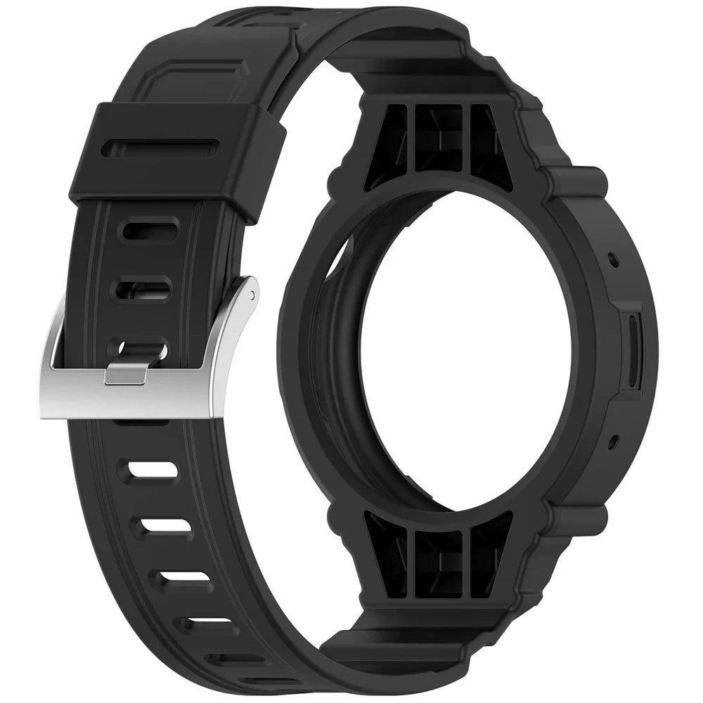 For vivo Watch 5 / Watch 3 Silicone Wrist Strap with Integrated Watch Case - Black - 4