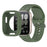 For Huami Amazfit Bip 6 A2435 Silicone Breathable Watch Band + Protective Case - Dark Green - 2