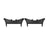 1 Pair for vivo Watch 5 Watchband Connector Replacement Strap Metal Adapters - Black - 2