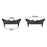 1 Pair for vivo Watch 5 Watchband Connector Replacement Strap Metal Adapters - Black - 3