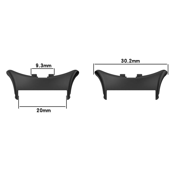 1 Pair for vivo Watch 5 Watchband Connector Replacement Strap Metal Adapters - Black - 3
