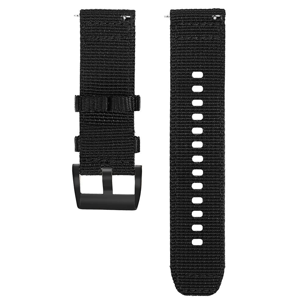 For Huawei Watch GT 5 Pro 46mm / Xiaomi Watch S4 Watch Band 22mm Nylon Woven Strap - Black - 1