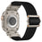 Wrist Band for Apple Watch Ultra 3 2 1 49mm / Series 11 10 46mm / 9 8 7 45mm / SE3 SE2 SE 6 5 4 44mm / 3 2 1 42mm Titanium Color Metal Connector Nylon Watch Strap - Black - 1