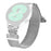 For TicWatch E Watch Band Silver Stainless Steel Crown Clasp Milanese Wrist Strap - 1