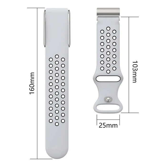 For WHOOP 4.0 Replacement Strap Dual Color Silicone Watch Band Multi Hole Design - Black / Orange - 5