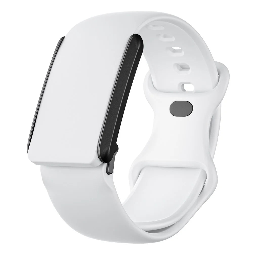 For WHOOP 4.0 Replacement Strap Smart Fitness Solid Color Silicone Wristband - White - 1