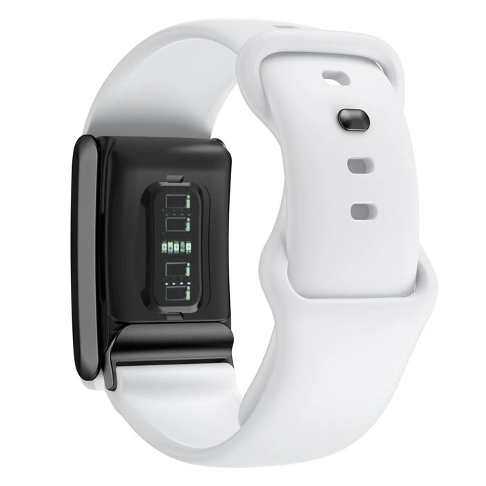 For WHOOP 4.0 Replacement Strap Smart Fitness Solid Color Silicone Wristband - White - 2