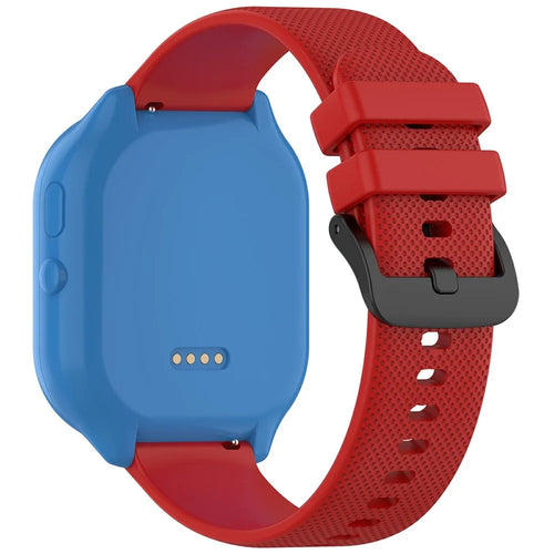 20mm Watch Band For SyncUP Kids Watch 2  /  Verizon Gizmo Watch 3e Children Textured Silicone Strap - Red - 1