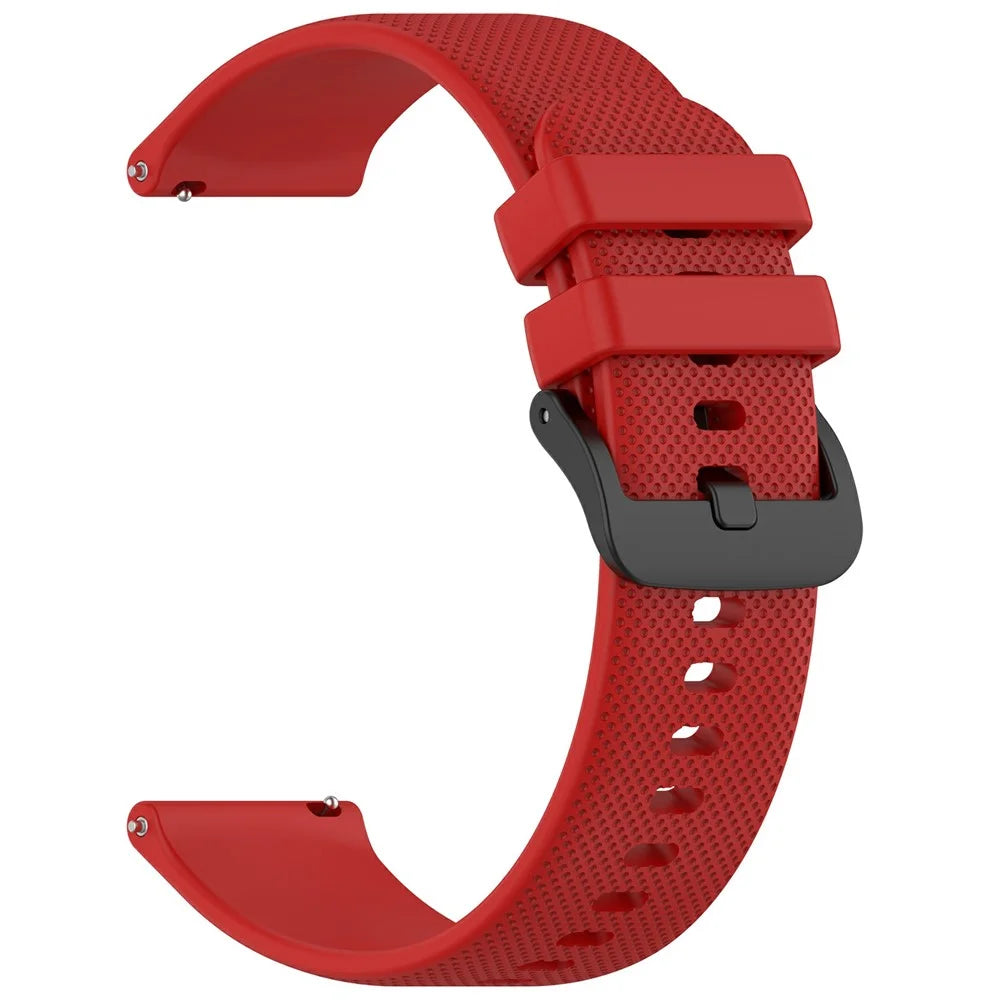 20mm Watch Band For SyncUP Kids Watch 2  /  Verizon Gizmo Watch 3e Children Textured Silicone Strap - Red - 3