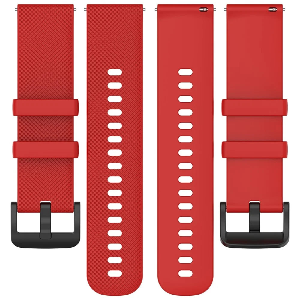 20mm Watch Band For SyncUP Kids Watch 2  /  Verizon Gizmo Watch 3e Children Textured Silicone Strap - Red - 5