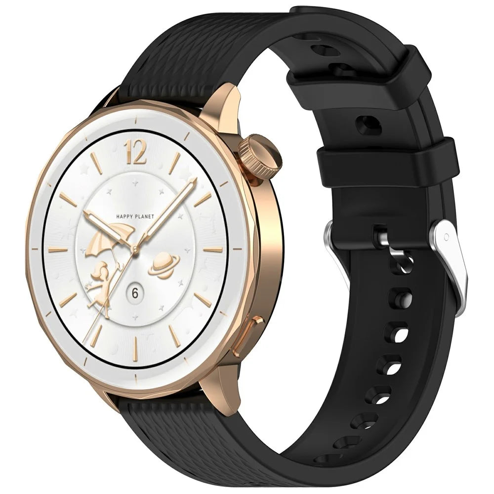 For Oppo Watch X2 Mini Watch Band 18mm Rhombus Pattern Silicone Strap - Black - 2