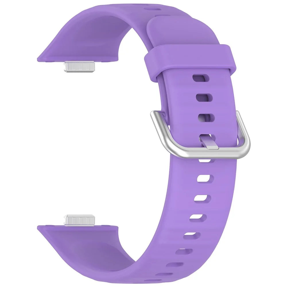 Silicone Strap For Huawei Watch Fit 4 Pro  /  Fit 4  /  Fit 3 Adjustable Watch Band Replacement Bracelet - Purple - 3