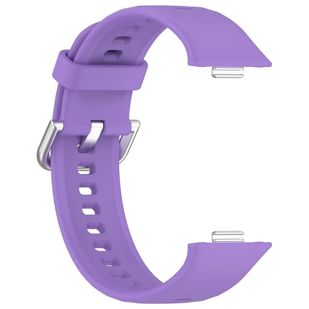 Silicone Strap For Huawei Watch Fit 4 Pro  /  Fit 4  /  Fit 3 Adjustable Watch Band Replacement Bracelet - Purple - 4