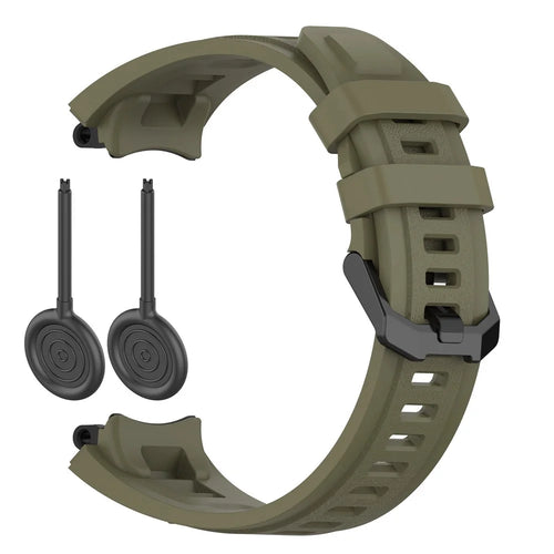 For Huami Amazfit T-Rex 2 Replacement Strap Adjustable Silicone Watch Band - Green - 1