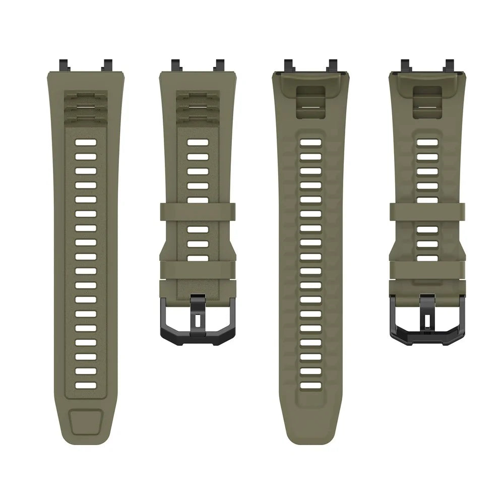 For Huami Amazfit T-Rex 2 Replacement Strap Adjustable Silicone Watch Band - Green - 4