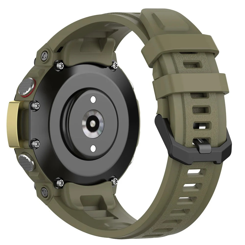 For Huami Amazfit T-Rex 2 Replacement Strap Adjustable Silicone Watch Band - Green - 6