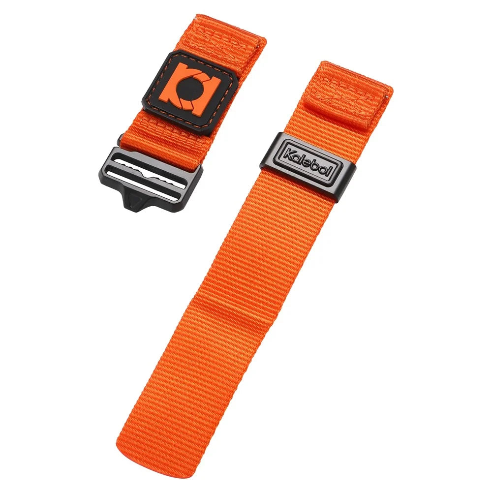 KALEBOL Wrist Strap for Apple Watch Series 11 10 42mm / 9 87 41mm / SE3 SE2 SE 6 5 4 40mm / 3 2 1 38mm Braided Sport Nylon Watch Band - Orange - 5