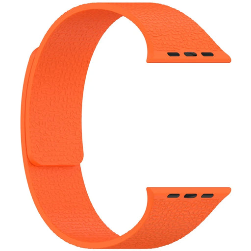 KALEBOL Watch Strap for Apple Watch Series 11 10 42mm / 9 87 41mm / SE3 SE2 SE 6 5 4 40mm / 3 2 1 38mm Soft Silicone Magnetic Band - Orange - 2