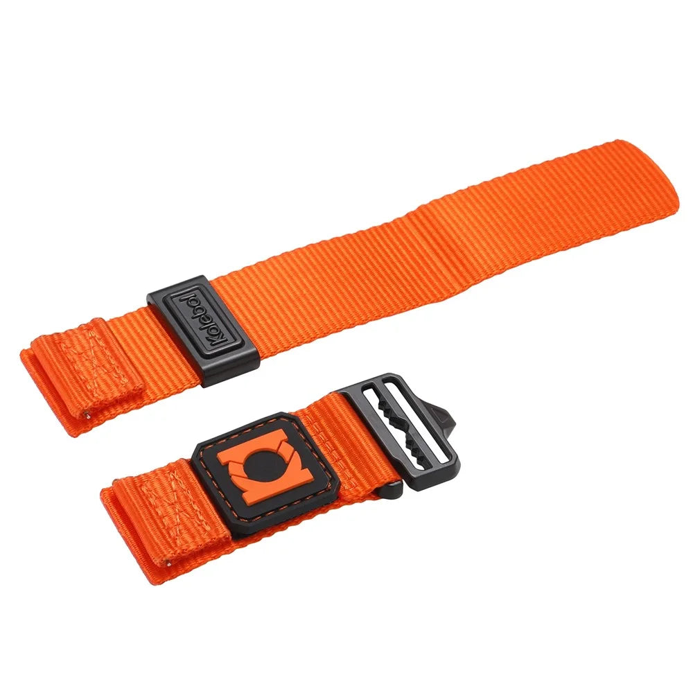 KALEBOL For Samsung Galaxy Watch3 45mm Wrist Strap 22mm Braided Sport Nylon Watch Band - Orange - 7