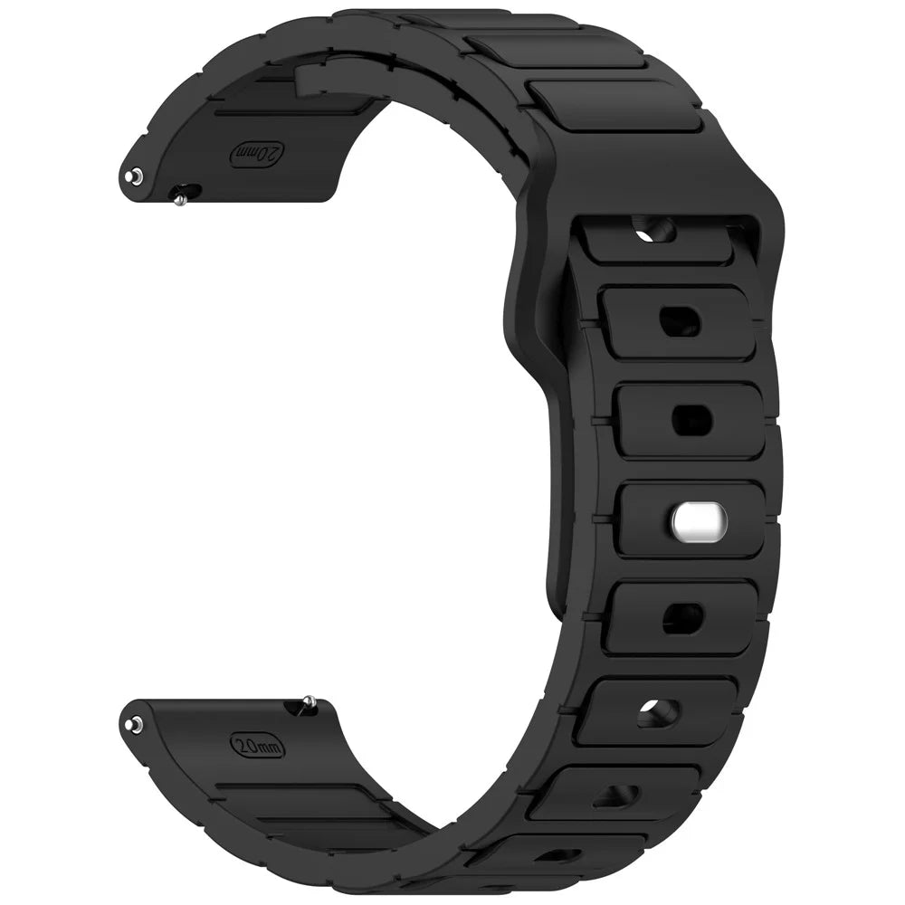 Silicone Strap for Garmin Venu 3S / Venu 2S / Forerunner 265S / Forerunner 255S Universal 18mm Watch Band - Black - 2