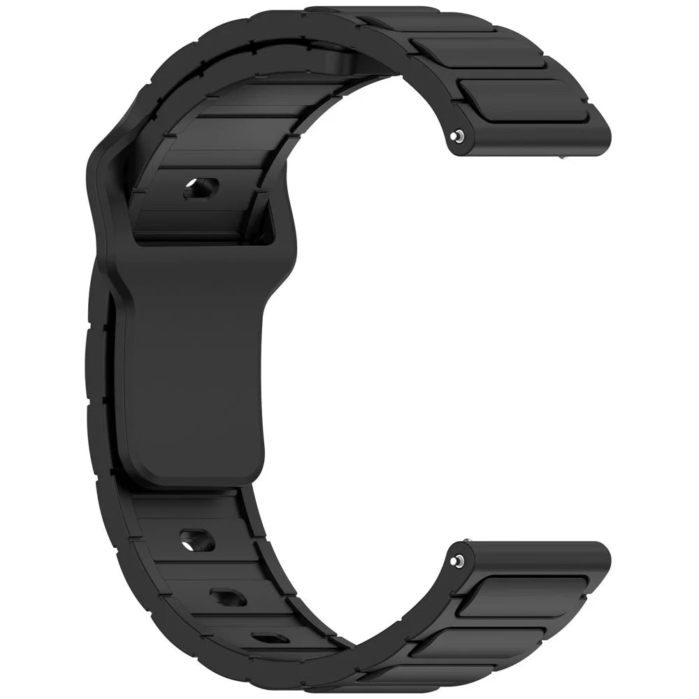Silicone Strap for Garmin Venu 3S / Venu 2S / Forerunner 265S / Forerunner 255S Universal 18mm Watch Band - Black - 3