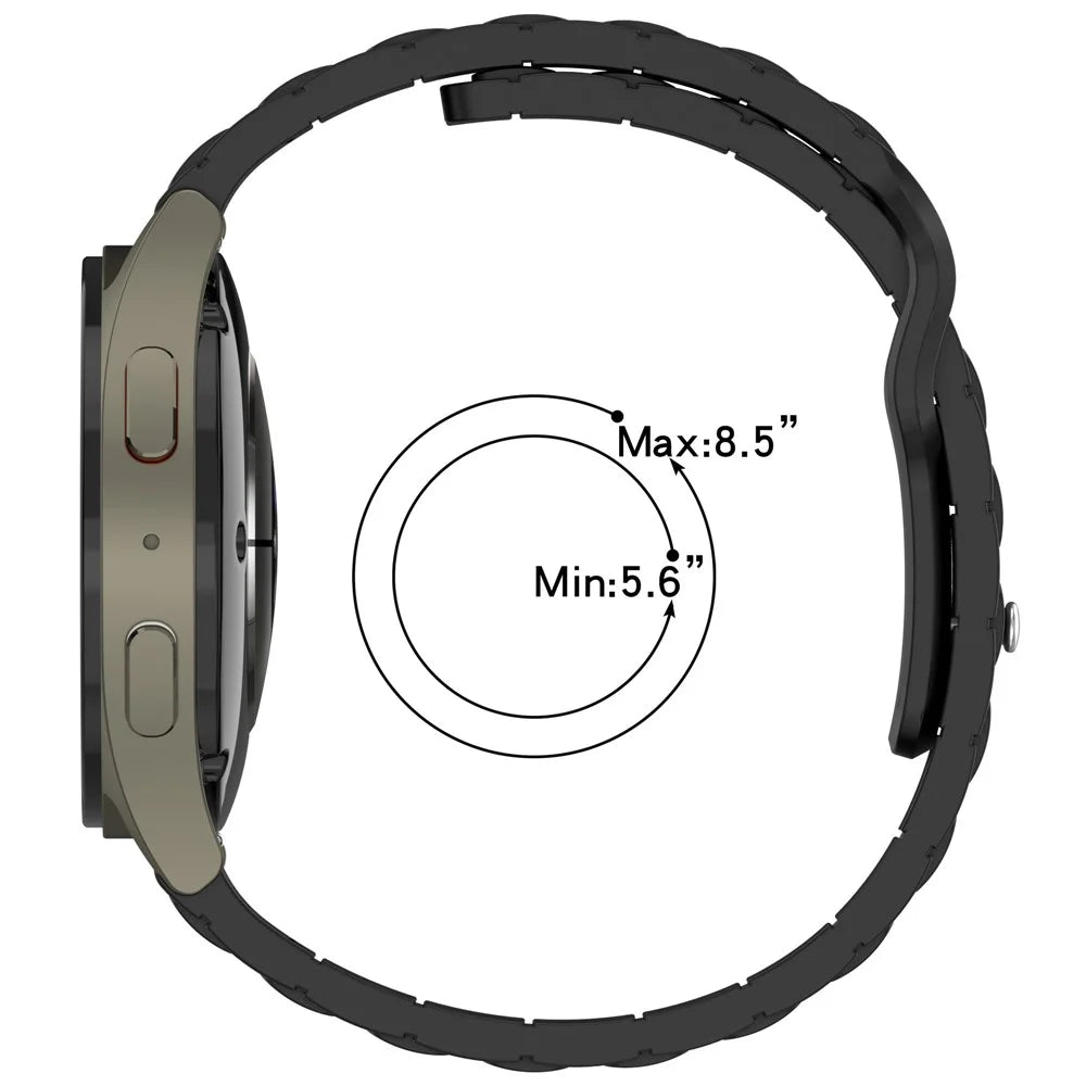 Silicone Strap for Garmin Venu 3S / Venu 2S / Forerunner 265S / Forerunner 255S Universal 18mm Watch Band - Black - 7