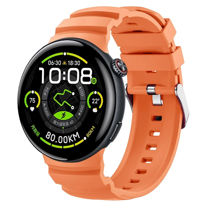 For vivo Watch 5 Adjustable Watch Strap Sports Silicone Replacement Wrist Band - Orange - 2