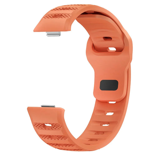 Watch Band for Huawei Watch Fit 4 Pro / Fit 4 / Fit 3 Dot Texture Silicone Wrist Strap - Orange - 1