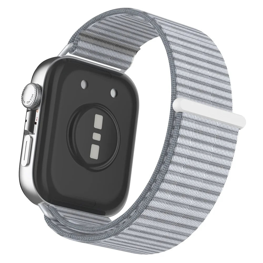 Wrist Strap for Huawei Watch Fit 4 Pro / Fit 4 / Fit 3 Magic Tape Nylon Loop Watch Band - Grey - 1