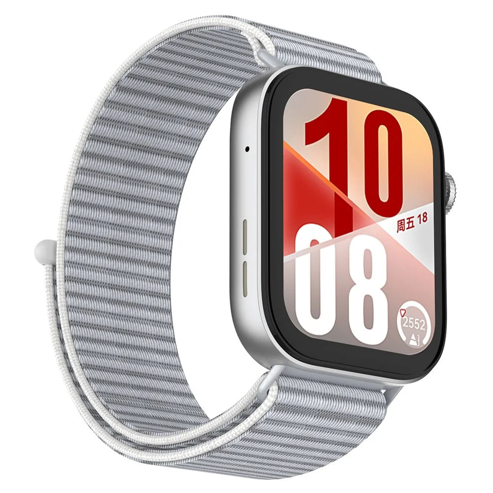 Wrist Strap for Huawei Watch Fit 4 Pro / Fit 4 / Fit 3 Magic Tape Nylon Loop Watch Band - Grey - 2