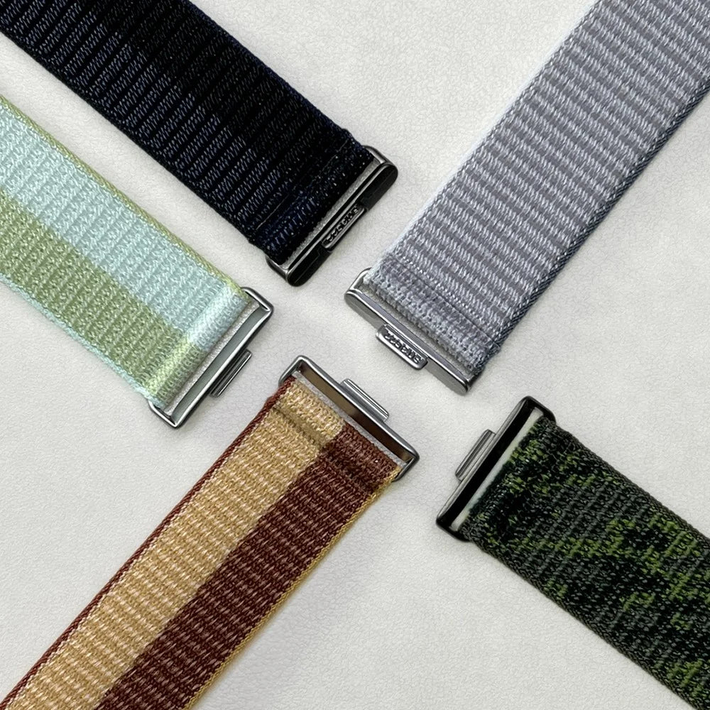 Wrist Strap for Huawei Watch Fit 4 Pro / Fit 4 / Fit 3 Magic Tape Nylon Loop Watch Band - Grey - 5