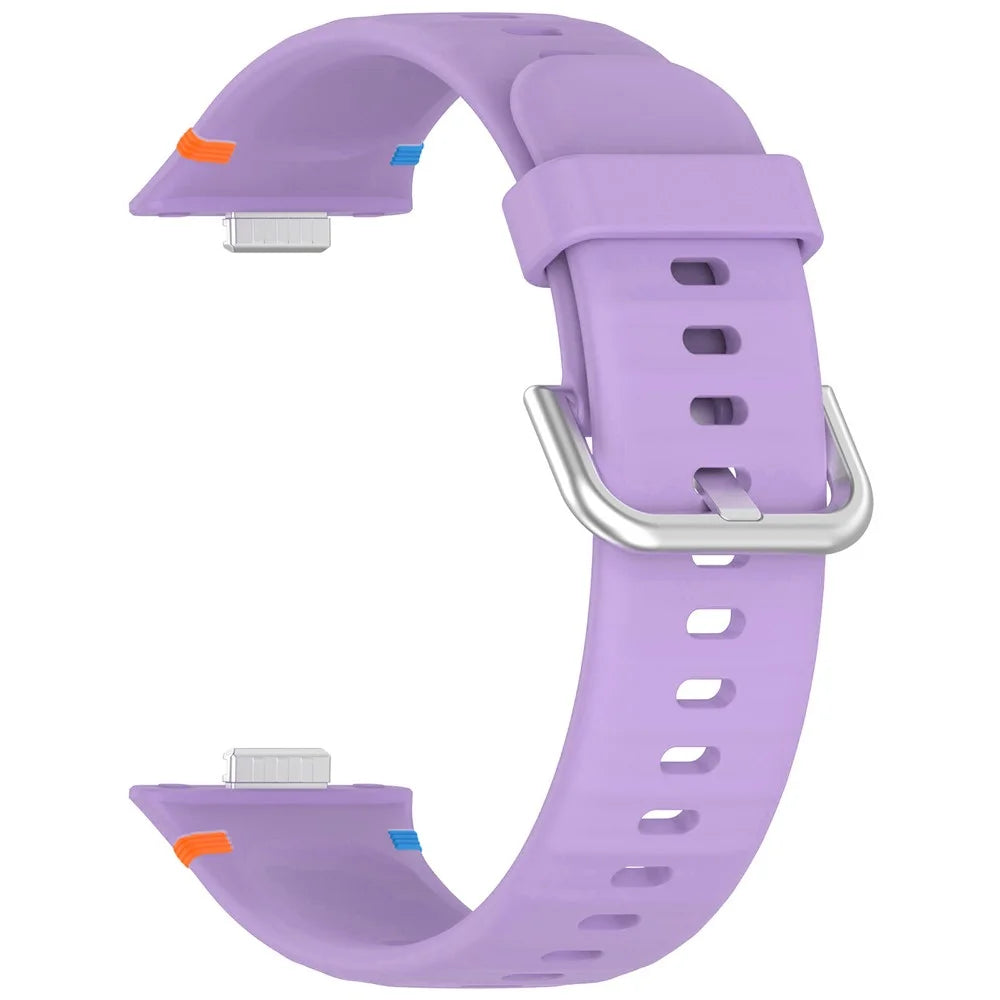 Silicone Watch Strap for Huawei Watch Fit 4 Pro / Fit 4 / Fit 3 Stitching Line Wrist Band - Lilac Purple - 1