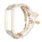 For Xiaomi Smart Band 9 / 8 Watch Strap Beaded Bracelet Wrist Band with Protective Case - White - 1